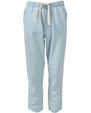 Pull&Bear Cotton Ankle Grazer Joggers - Blue