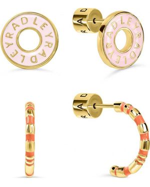 Radley Ryj1550S Ladies Sion Close Earrings Gift Set - Metallic