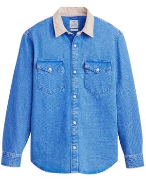 Levi's Levi's Western Denim Contrast Collar Overshirt (Vintage Wash) - Blue