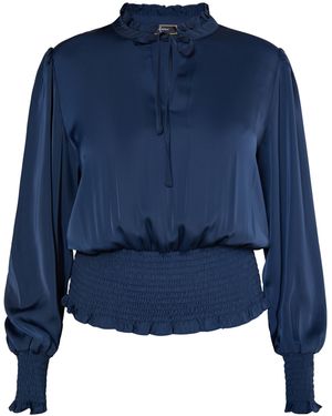 faina Blouse Dames Marine - Blauw