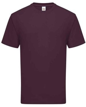 Fruit Of The Loom Ringgesponnen Premium T-shirt (donkere Pruim) - Paars