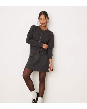 Vila Knitted Mini Skirt Co-Ord - Black