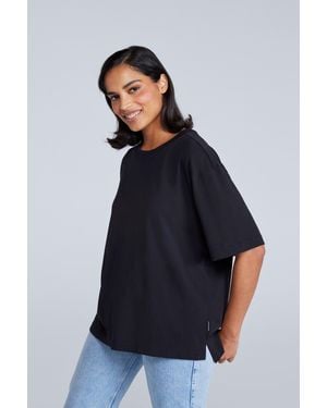 Mountain Warehouse 'Idol' T-Shirt Cotton Relaxed Fit Comfy Casual Tee - Blue