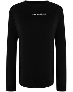 Moschino Love Small Logo Sweatshirt Cotton - Black