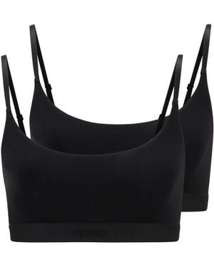 HUGO 2 Pack Of Bralettes - Black