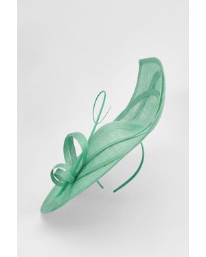 Karen Millen Large Teardrop Quill Detail Fascinator - Green
