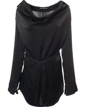 First Distraction The Label Satin Dress - Black