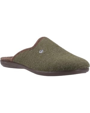 Cotswold Spelsbury Textile Mules - Green