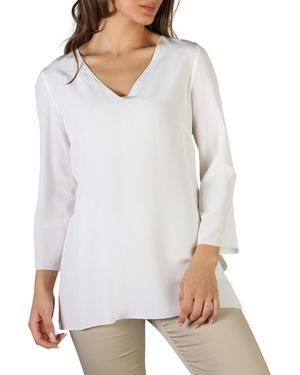 Fontana 2.0 Vneck 34 Sleeve Blouse - White