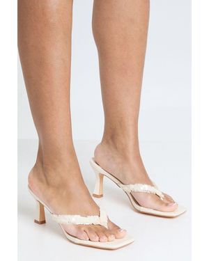 Boohoo Sequin Toe Post Heeled Mules - Pink