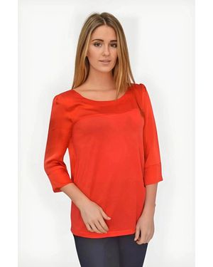 Secret Label Silky Tunic Blouse - Red