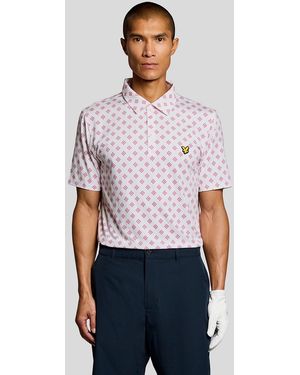 Lyle & Scott Argyle Print Polo Shirt - White