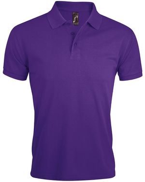 Sol's Prime Pique Plain Short Sleeve Polo Shirt (Dark) - Purple