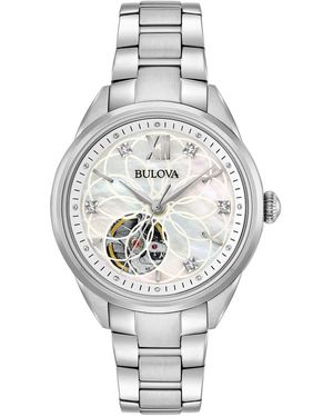 Bulova Automatic Ladies Watch 96P181 Stainless Steel - Metallic