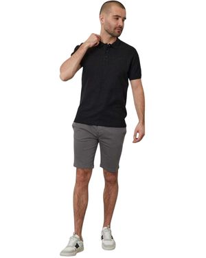 Threadbare Mannen Malbork Korte Mouwen Polo Shirt - Zwart