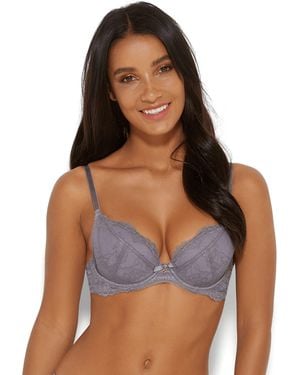 Gossard Superboost Lace Padded Plunge Bra - Blue