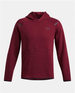 Under Armour Hooded Neck Raglan Sleeve Fleece Hoody - Purple