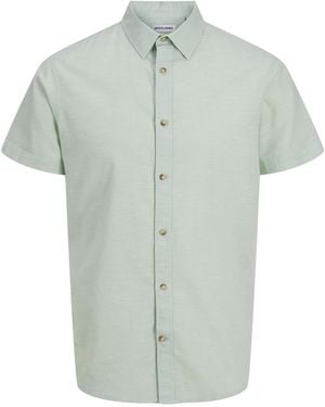 Jack & Jones Shirts Short Sleeve Button Down - Green