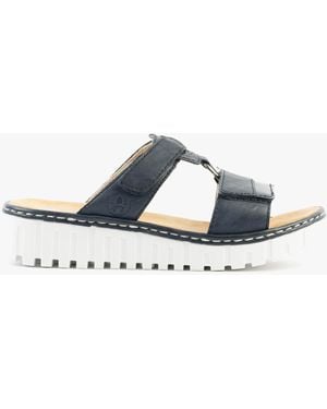 Rieker V1396-14 Sandals - Blue