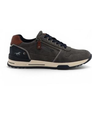 Mustang Faux Leather Trainer Trainer Shoes - Black