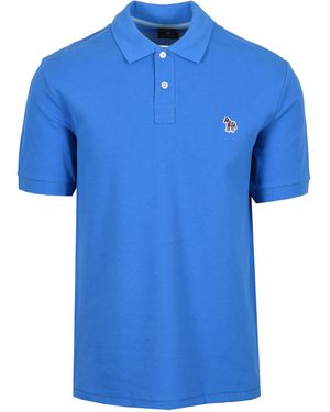 Paul Smith Reg Fit Zebra Polo Cotton - Blue