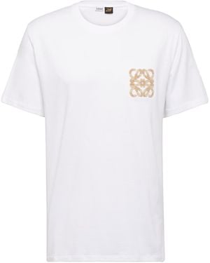 Loewe Paula's Ibiza Anagram Embroidered Logo T-Shirt - White