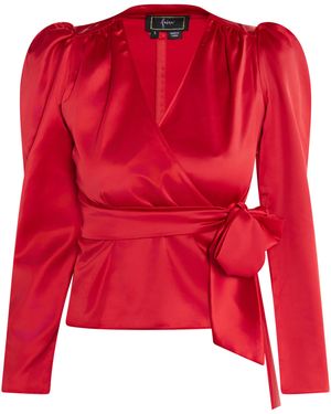 faina Wikkel Blouse - Rood