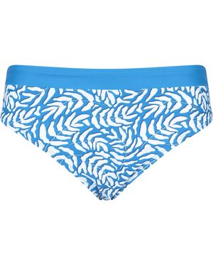 Mountain Warehouse Ladies Ocean Notion Leaf Print Bikini Bottoms - Blue
