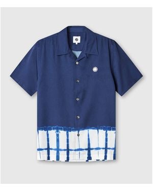 Pretty Green Anaheim Tyedye Regular Fit Shirt - Blue