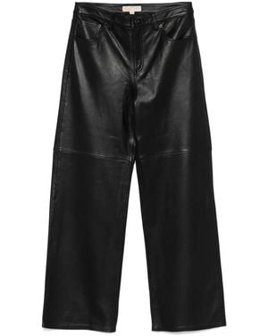 Michael Kors Relaxed Leather Pant - Black