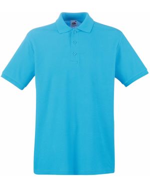 Fruit Of The Loom Premium Short Sleeve Polo Shirt - Blue