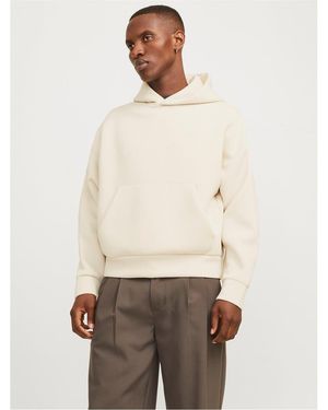 Jack & Jones And Kinetic Relaxed Fit Kangaroo Pocket Sweatshirt - Natural