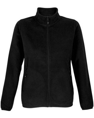 Sol's Ladies Factor Microfleece Recycled Fleece Jacket - Black