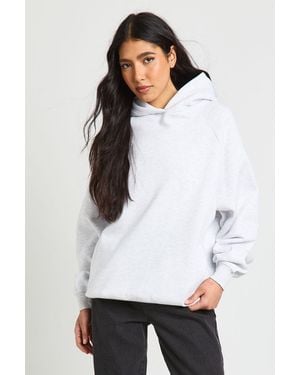 Boohoo Tall Raglan Seam Oversized Hoodie - White