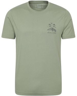 Mountain Warehouse Regional Ireland T-Shirt Cotton Breathable Everyday Casual Tee - Green