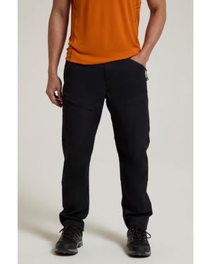 Mountain Warehouse 'Jungle' Trekking Trousers Water Resistant Sun Protection Trousers Cotton - Blue
