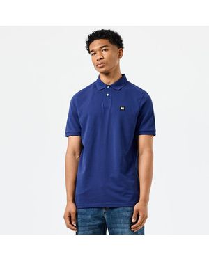 Weekend Offender Caneiros Badge Polo Shirt - Blue