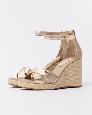 Tommy Hilfiger Flag Slingback Wedge Espadrille - Natural