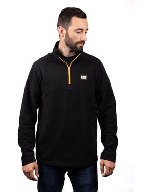 Caterpillar Cat Microfleece Quarter Zip Sweatshirt - Black