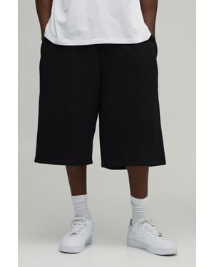 BoohooMAN Tall Basic Jersey Jort - Black