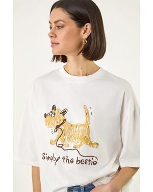 Roman Cotton Simply The Bestie Top - White