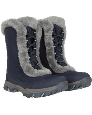 Mountain Warehouse 'Ohio' Snow Boots Faux Fur Thermal Proof Everyday Winter Shoes - Black
