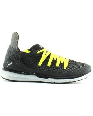 PUMA Ignite Limitless Netfit Textile Slip On Trainers 189986 01 - Yellow