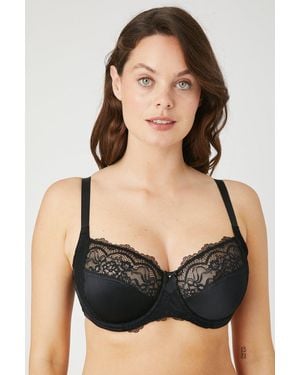 Gorgeous Dd+ Fuller Bust Gracey Lace Minimiser - Black