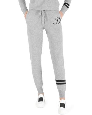 Crown of Edinburgh Cashmere Track Trousers Morningside D - Grey