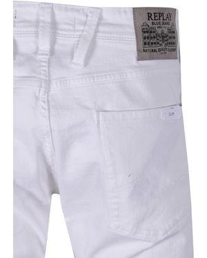 Replay Anbass Slim Fit Jeans - White