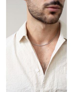 SVNX Slim Snake Chain Necklace - Natural