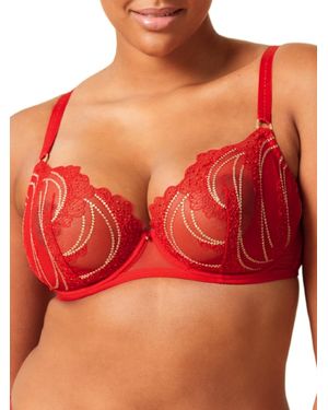 Gossard Vip Etoile Plunge Bra - Red