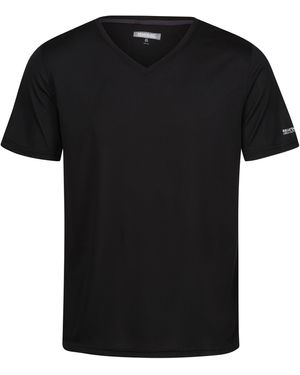 Regatta Fingal V Neck T-Shirt - Black