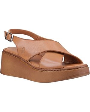 Hush Puppies Bex Wedge Nubuck Wedges - Brown